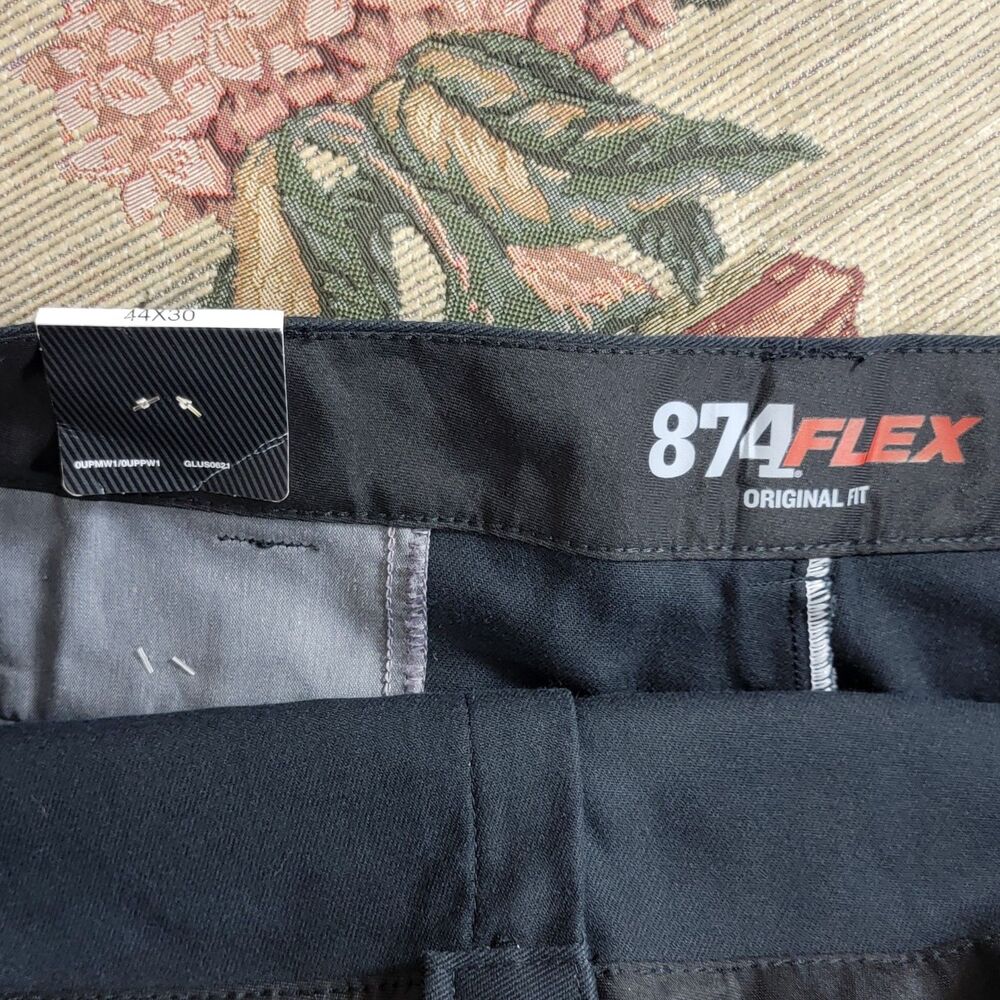 Dickies 874 Flex Original Fit Pants Mens 44x30 Black Work Uniform Bottoms NWT - Picture 11 of 13
